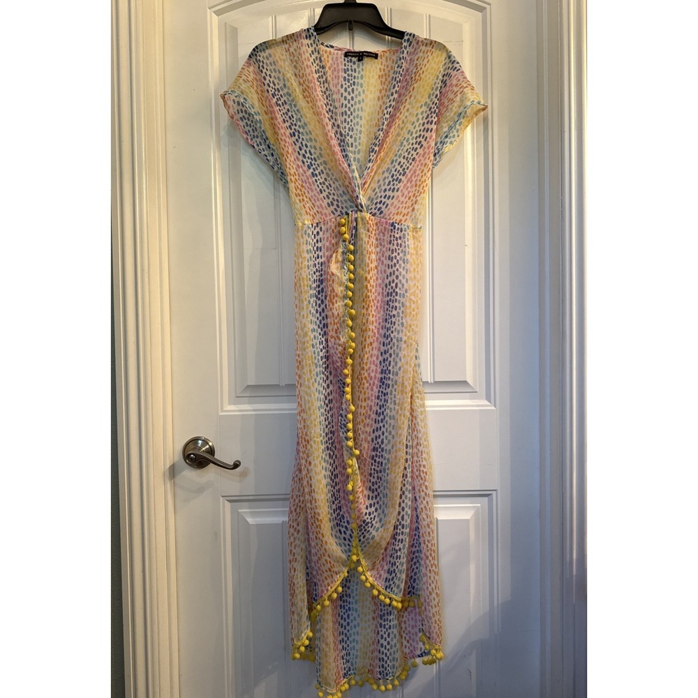 ASOS America & Beyond Rainbow Swim Cover Up Size Small
